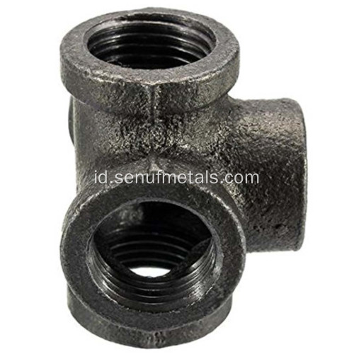 Cast Pipe Fitting 5 Way Female Cross